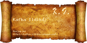 Kafka Ildikó névjegykártya