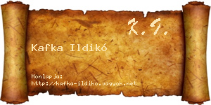 Kafka Ildikó névjegykártya