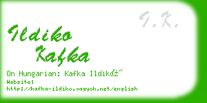 ildiko kafka business card